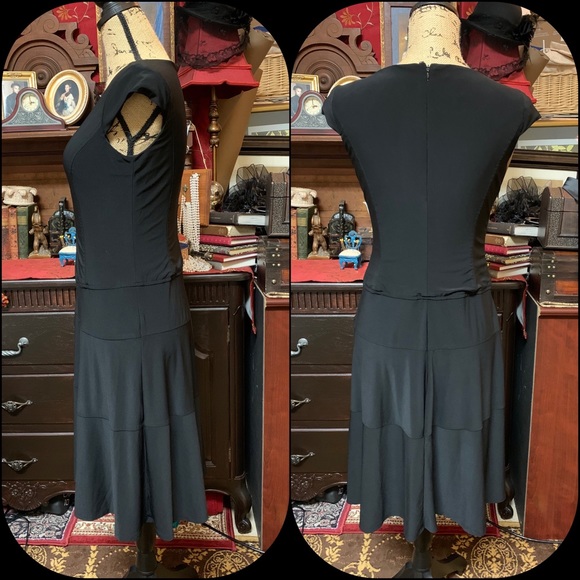 Anne Klein Women's Fit & Flare Black Dress Size 4 Small Office/Career/Work/Party - Picture 2 of 12